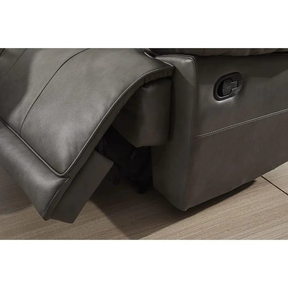 Bonded Leather Reclining Soa Couch Set Living Room Set 8006 (Grey, Soa)