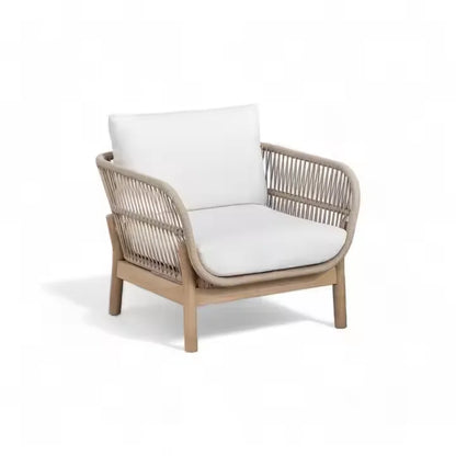 Hot Sales Teak Wood Rope Sofa Set For Home And Outdoor For Living Room Courtyard Hotel Villa Farmhouse