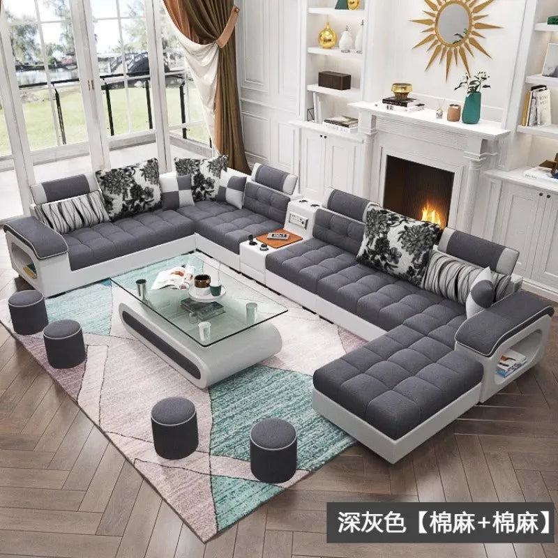 Luxury Minimalist Sofa Multifonction Sectional Storage Massage Sofa Modern Living Room Muebles Para El Hogar Home Furniture