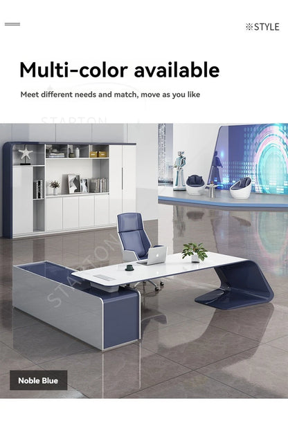 High End Luxury Modern L-shaped boss Executive Desk Furniture, Wooden Office Furniture, Executive Desk Design for Managers