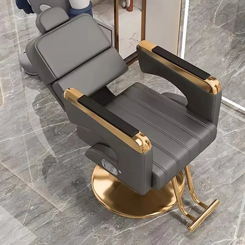 2025 Luxury Personalized Chair Barber Classic Hydraulic Reclining Release Salon Chair Leg Rest Professional Barberia Furniture