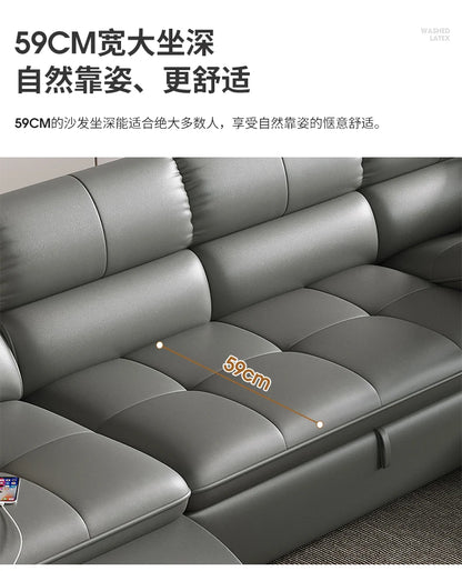 Designer Leather Sofa Living Room Ajustable Lounge Foldable Sofa Reclinable Modular Minimalist Woonkamer Banken Lounge Furniture