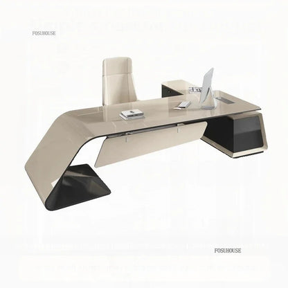 Minimalist Luxury Boss Office Desks Work Desk Corner Executive Table Home Study Desktop Computer Table for Office Furniture