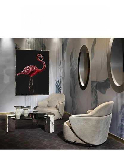 Italian light luxury design single sofa chair modern villa living room home fabric leisure chair9338