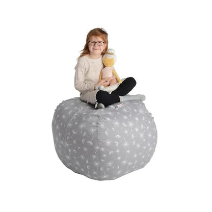 Printed Children's Plush Toy Storage Beanbag Set Comfortable Lazy Sofa Beanbag Storage Stuffed Chair Children's Toy Zipper