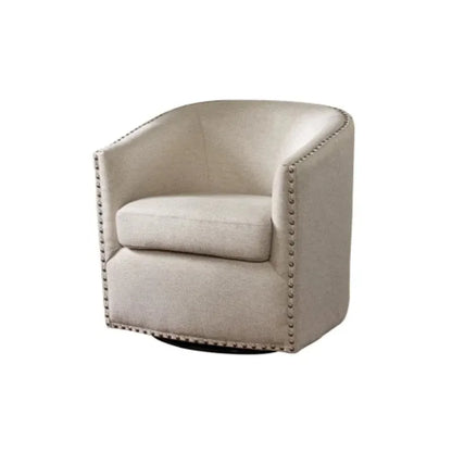 OE HOME Tyler Swivel Chair Modern Lift Chair with Adjustable Height Headrest Velvet Material for Living Room and Home Office Use
