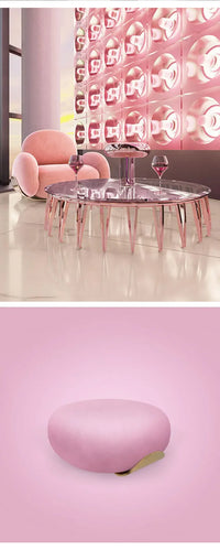 F Designer creative cream wind lamb wool leisure recliner small apartment bedroom makeup single sofa chair