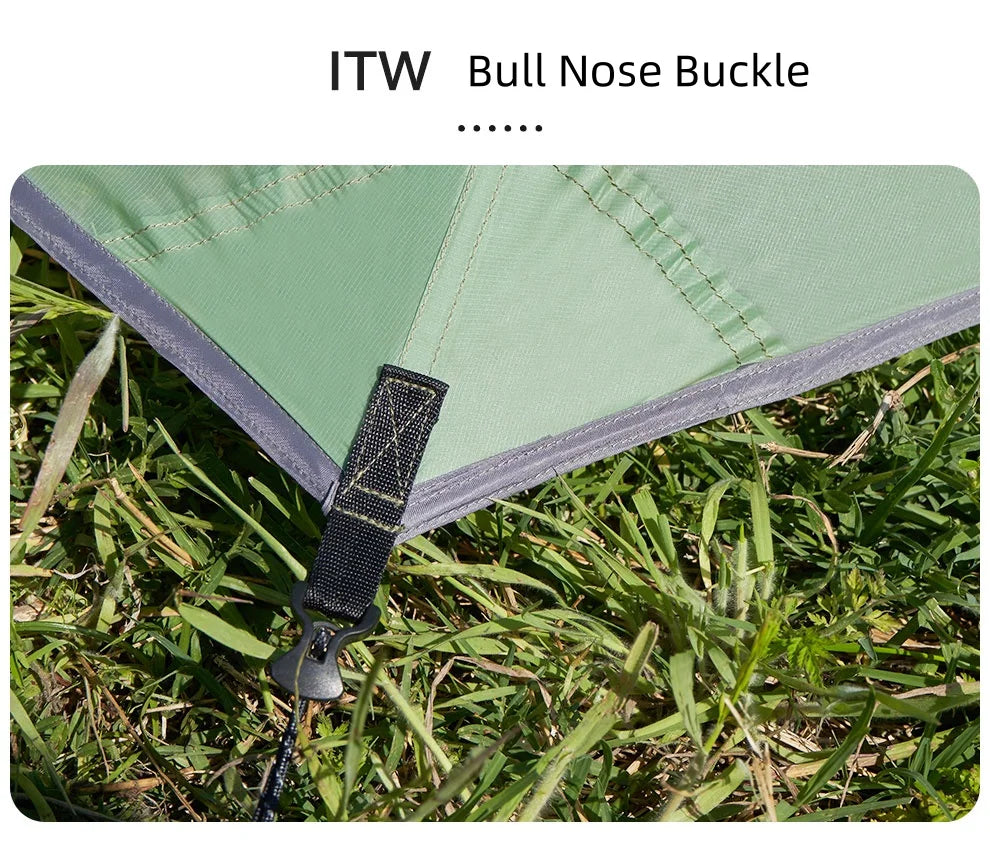 2 Person Ultralight Backpacking Tent 1.69kg 5000mm Waterproof 10D Nylon Triple Cross Pole Tent for Camping Hiking Trekking