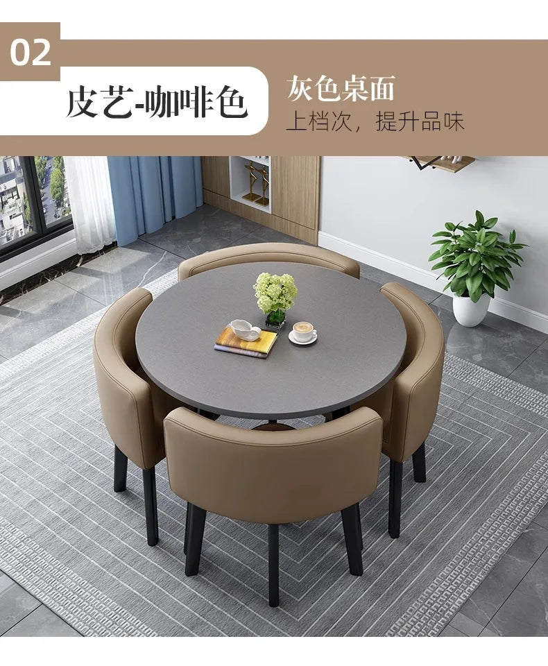 Simple square negotiation table and chair combination store, shop