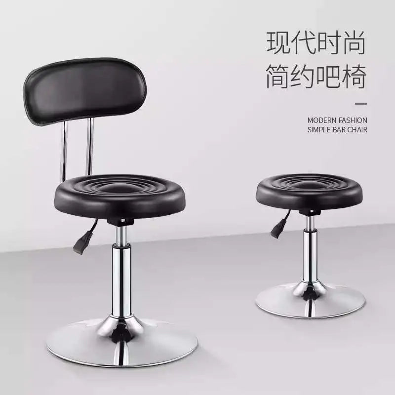 Bar Chair Bar Chair Stool Stool Haircut Chair Rotating Lifting Round Stool Backrest Pulley Chair Large Work Stool Supply