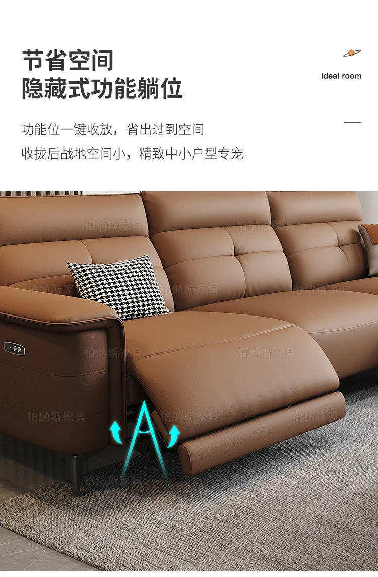 Vintage European Reclining Sofa Leather Office Designer Italiano Couch Adjustable Height Adults Sofa Inflavel Indoor Furniture