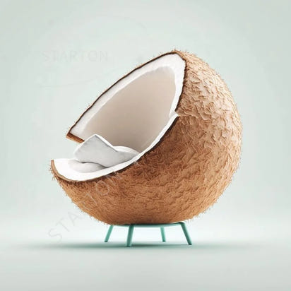 Modern Creative Design Coconut Sofa Single Arm Living Room Bedroom Sofa