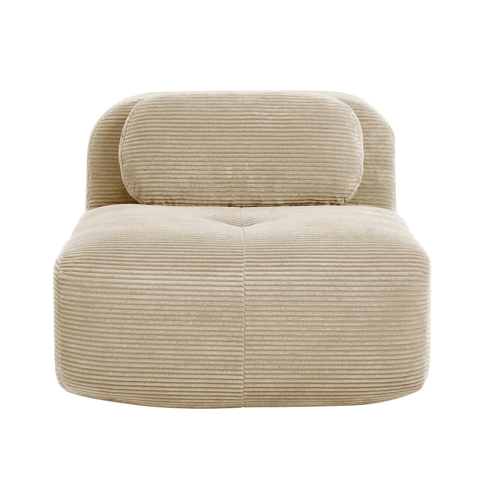 1piece Modern Lovely Sofa Without Armrests with Cushion, Living Room Furniture, Modular Corner Sofa, Premium Cordstock Fabric