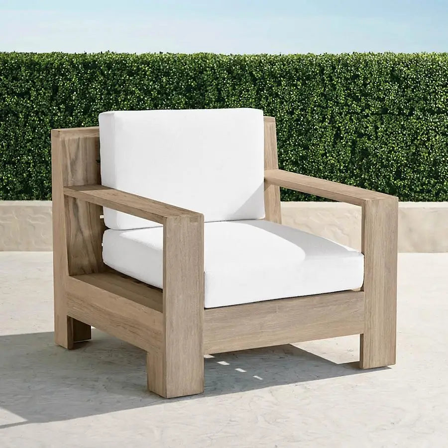 Waterproof Modern Weathered Wooden Sofa Set Home And Garden Teak Furniture Outdoor With Cushion