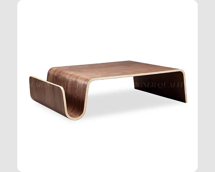 Scando Table Large curved wood coffee table Simple modern creative living room Log square N coffee table