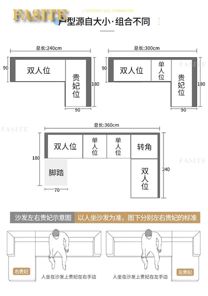 Fabric Big Sofa Set Living Room Furniture Cloth Sofa Modernos Para Sala Sectional Sofa U Shape Corner Couch Grandes Salon
