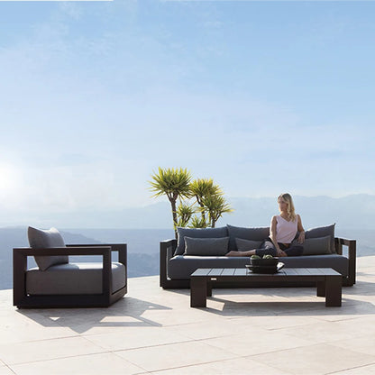 Outdoor Suit Factory Hot Sale Outdoor Aluminum Villa Patio Modern Waterproof Sofa Set