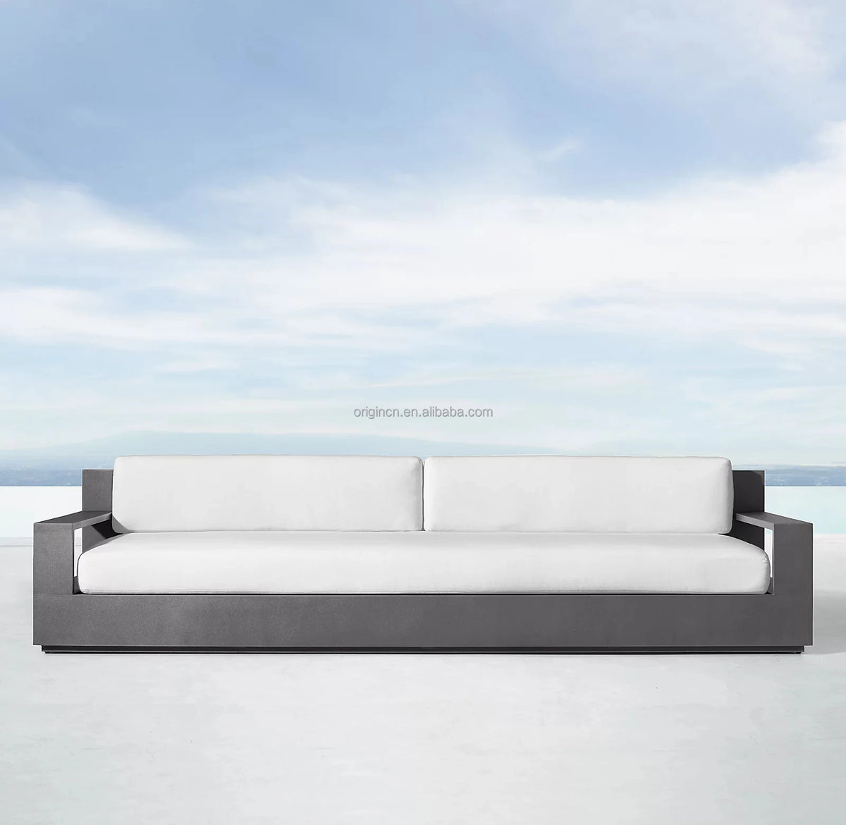 Patio Sectional Conversation Set Outdoor Lounge Set Luxury Furniture Corner All Weather Couch Aluminum Frame Garden Sofa