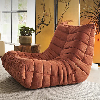 Lounge Bean Bag Chair for Adult Armless Lazy Floor Sofa Fireside Chair for Living Room Gaming Room Bedroom Soft Corduroy Couch