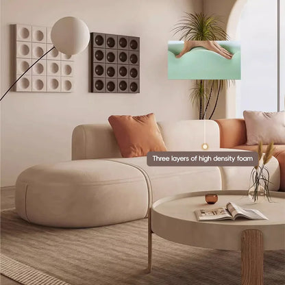 Luxury Soft Fabric Corner Sofa for Living Room Wood Frame Couch Modern Durable Sectional Couches Home Interior Sofas Furniture