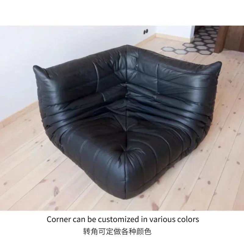 Single sofa living room bedroom lazy fabric leather leisure chair small apartment cream wind