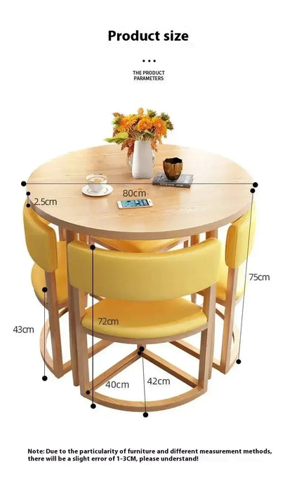 Round Mobile Dining Tables Set Kitchen 4 Chairs Center Wood Table Extendable Luxury Floor Mesa Comedor Home Furniture
