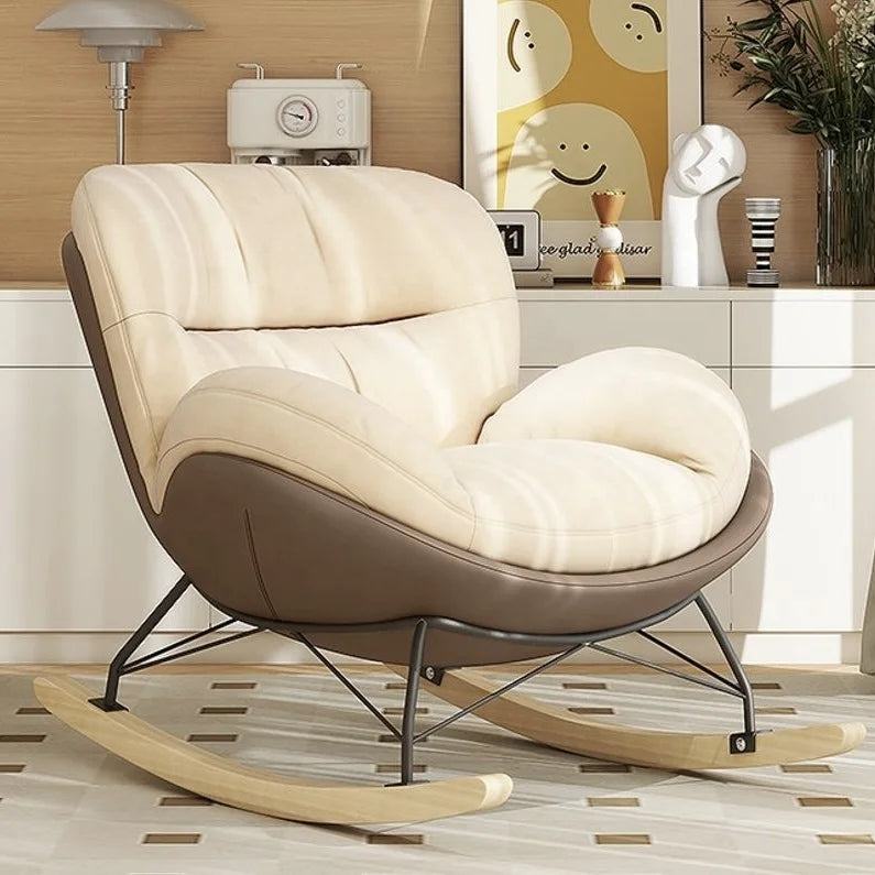 */-* Modern Eggshell Design Adult Recliner Chair Single Leisure Sofa Chair For Living Room Balcony