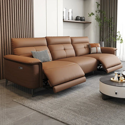 Vintage European Reclining Sofa Leather Office Designer Italiano Couch Adjustable Height Adults Sofa Inflavel Indoor Furniture