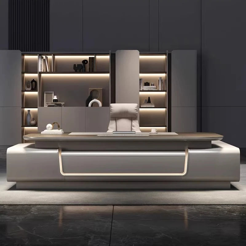 Minimalist Crafts Office Desk Storage Luxury Executive Organizers Office Desk Computer European Meuble Bureau Home Furniture