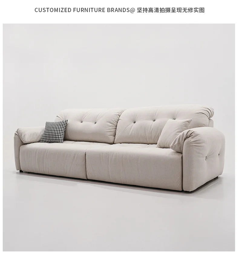 Cloud Electric Sofa Living Room Modern Simple Telescopic Fabric Lazy Multi-functional Sofa Bed Dual-purpose