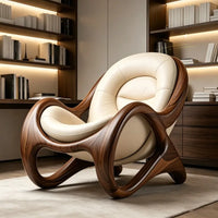 Beauty Armrest Lounge Chair Luxury Designer Art Wooden Salon Living Room Chairs Bauhaus Reading Sillones De Sala Home Furniture