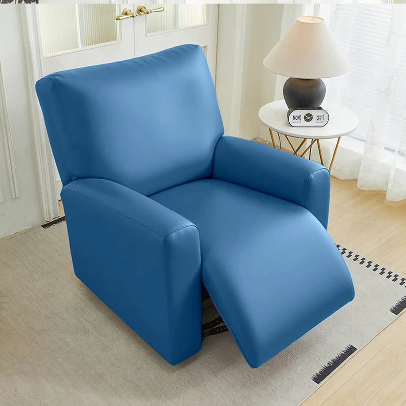 Pu Leather Recliner Sofa Cover Highly Elastic Slipcover for 1 Seater Reclining Armchair Stretch Furniture Protector Home Decor
