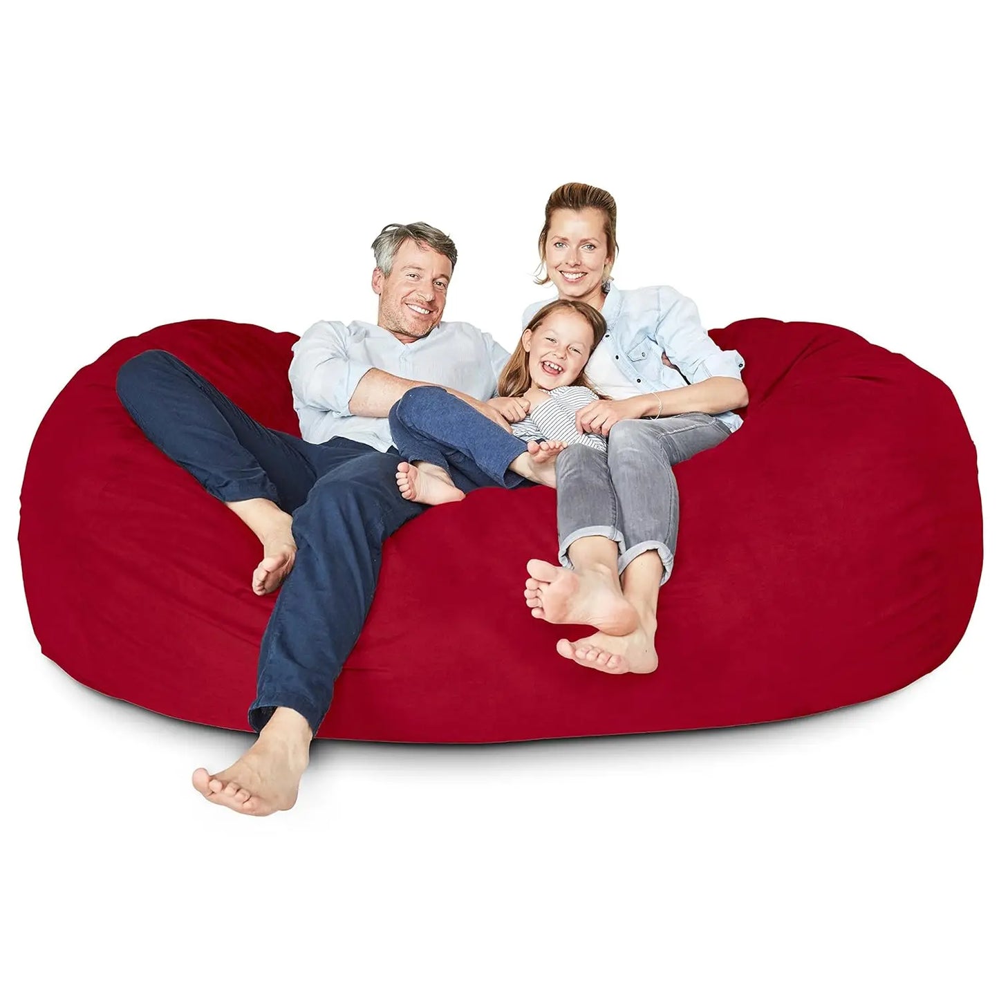 Luxurious Giant 7ft Bean Bag Chair with Microsuede Cover - Ultra Soft, Foam Filling, Washable XXL Bean Bag Sofa , Customized