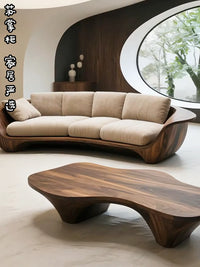 Multi-person sofa high-end light luxury new Chinese furniture small apartment simple and modern