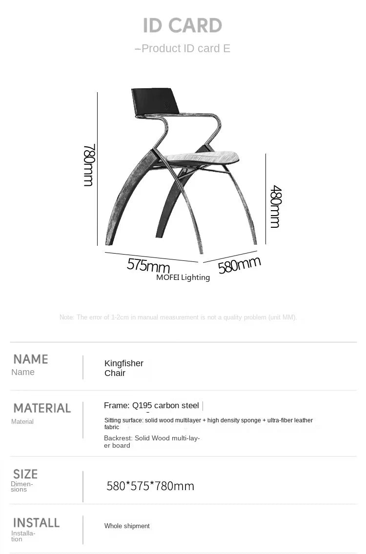 Antique Danish Designer Dining Chair Retro Simple Household Solid Wood Backrest Armchair Net Red Coffee Shop Leisure Chair