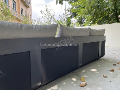 Sigma Designer Aluminum Furniture with Cushions Sofa Set Living Room Garden Patio Hotel Sectional Outdoor Sofa