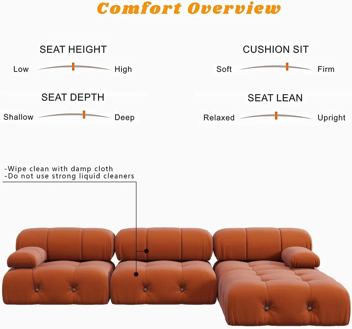 Living Room Furniture Mario Bellini Modern Nordic L Shape 3 4 5 6 7 Seater White Velvet Modular Sectional Sofa Couch Set