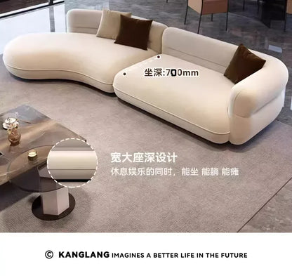 Italian Light Luxury Curved Sofa Special-Shaped Simple Corner Living Room Leisure Sofa