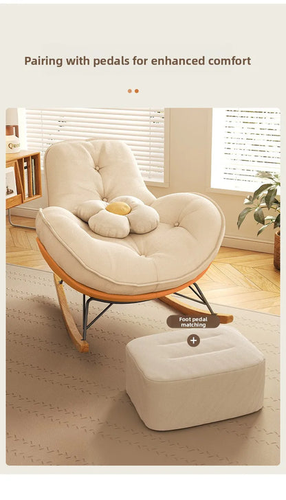 Firm Sofa Chair Living Room Balcony Rocking Chair Single Recliner Happy Chair Light Luxury Penguin Chair Leisure Chair