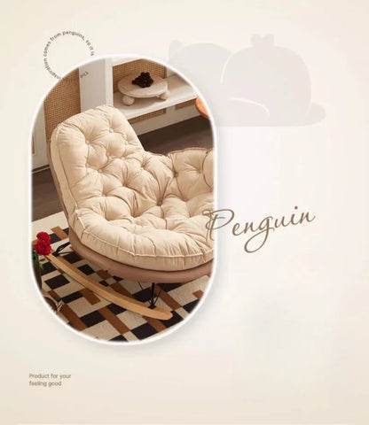 Thickened Penguin Rocking Chair Balcony Sofa Home Bedroom Leisure Chair Wide