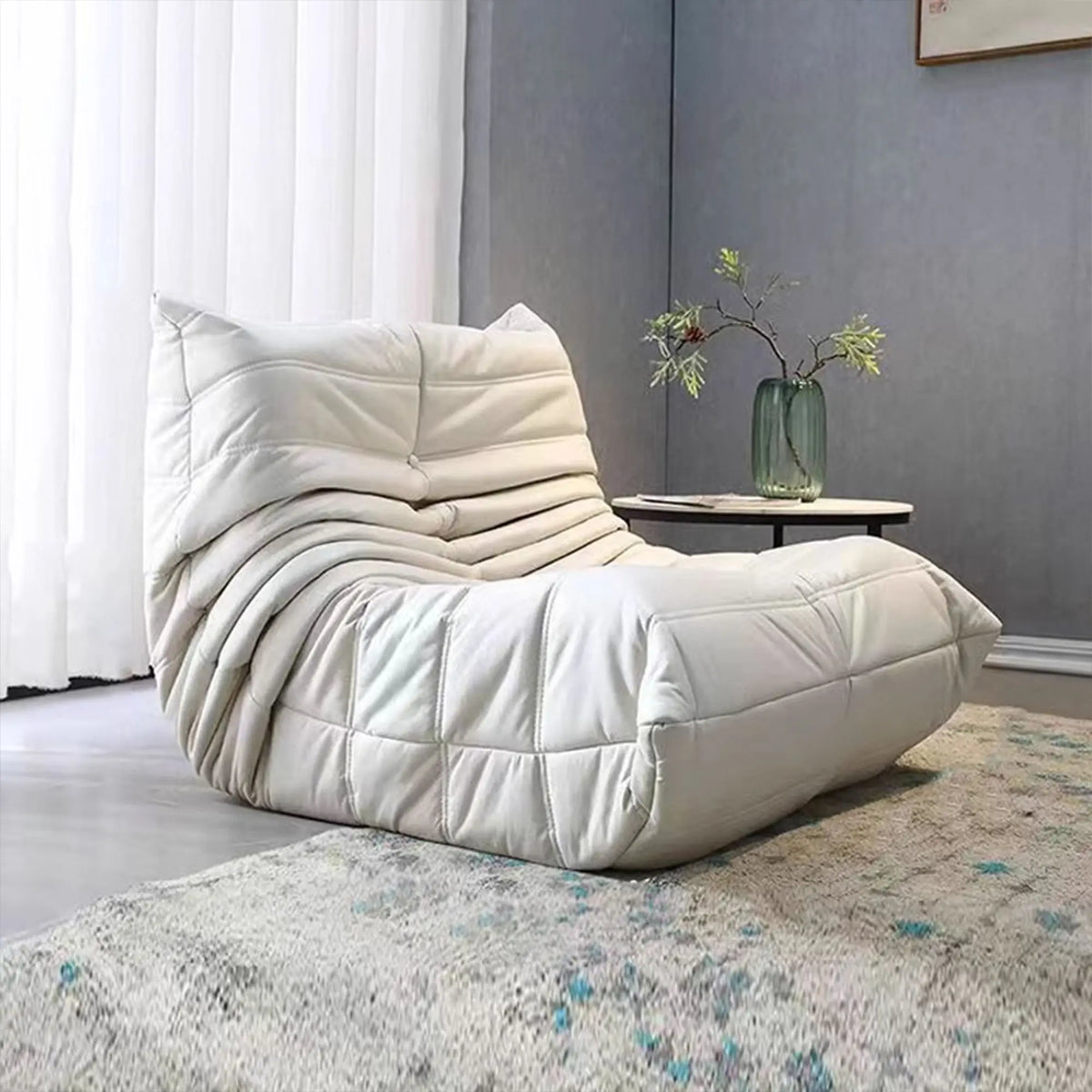 Lazy sofa, togo caterpillar sofa, light luxury, simple Internet celebrity creative chair, suede freehand space recliner