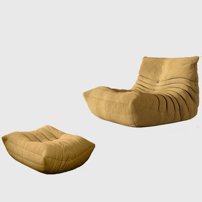 Lounge Bean Bag Chair for Adult Armless Lazy Floor Sofa Fireside Chair for Living Room Gaming Room Bedroom Soft Corduroy Couch