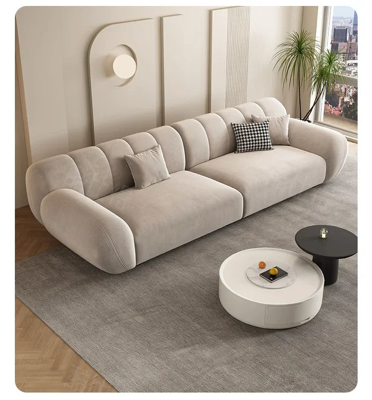 Fabric Living Room Sofas Modern Minimalist Sectional Modular Sofa Elegant Comfortable Canape  De Luxe Nordic Furniture