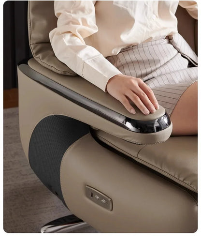 Senior Leather Office Chairs Ergonomic Comfortable Adjust Recliner Office Chairs Mobile Luxurious Furniture Silla Oficina LXOC