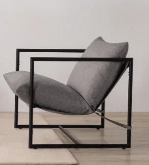 Aidan Metal Framed Sling Accent Chair, Light Grey luxury modern sofa sofa cama