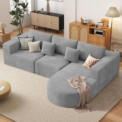 Modular Sectional Sofa L-Shape Deep Seat Comfy Living Room Bedroom No Assembly 1PCS,Customized