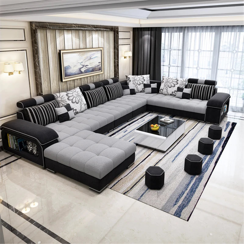 Sectional Couches for Living Room with Smart Bluetooth Speaker Charging Sectional Sofa Set with Chaise L-Shape Sectional Couch