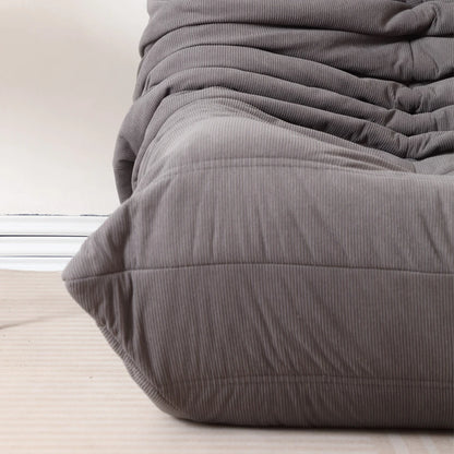 Lazy Sofa, Caterpillar Sofa | Classic Grey Sponge-Filled, Living Room Ready, No Electricity Needed