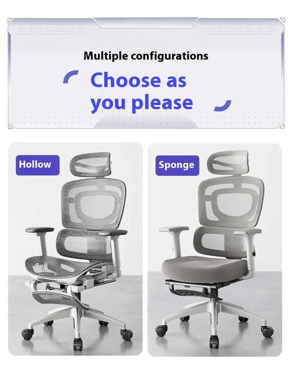 Ergonomic Office Chair with Lumbar Support Adjustable 3D Armrests Recline Tilt Function Mesh Seat for Home Office