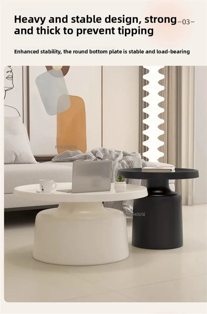 Nordic Living Room Center Table Circular Coffee Tables Modern Side Tea Table Portable Simple Bedroom Nightstand Home Furniture B